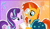 Size: 4739x2723 | Tagged: safe, artist:mlp-starblaze, imported from derpibooru, starlight glimmer, sunburst, pony, unicorn, the crystalling, blushing, cape, clothes, cutie mark, female, glasses, hoof on chin, male, mare, smiling, stallion, vector, wallpaper