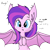 Size: 648x648 | Tagged: safe, artist:marcus todjel, artist:tjpones, artist:tjpones edits, edit, imported from derpibooru, oc, oc only, oc:mershy, bat pony, pony, 30 minute art challenge, cute, simple background, solo, tjpones is trying to murder us, transparent background