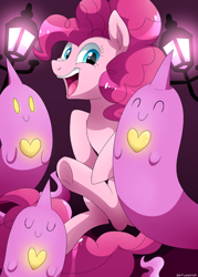 Size: 1000x1400 | Tagged: safe, artist:zoruanna, imported from derpibooru, pinkie pie, ghost, crossover, mystery skulls