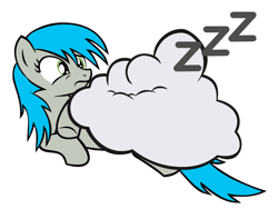 Size: 900x675 | Tagged: safe, artist:ryodisk, imported from derpibooru, oc, oc only, oc:darcy sinclair, cloud, confused, sleeping, zzz