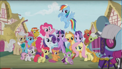 Size: 1684x951 | Tagged: safe, imported from derpibooru, screencap, apple bloom, applejack, big macintosh, carrot cake, cup cake, fluttershy, granny smith, mayor mare, photo finish, pinkie pie, rainbow dash, rarity, scootaloo, snails, snips, spike, starlight glimmer, sweetie belle, twilight sparkle, zecora, alicorn, pony, unicorn, zebra, the gift of the maud pie, colt, cutie mark crusaders, discovery family logo, female, male, mane seven, mane six, mare, op is a slowpoke, twilight sparkle (alicorn)