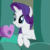 Size: 357x357 | Tagged: safe, imported from derpibooru, screencap, maud pie, rarity, pony, the gift of the maud pie, animated, blinking, female, offscreen character, solo focus