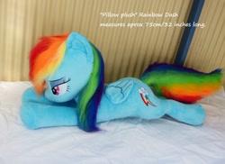 Size: 1046x763 | Tagged: safe, artist:epicrainbowcrafts, imported from derpibooru, rainbow dash, bedroom eyes, irl, photo, plushie, solo