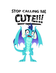 Size: 1024x1325 | Tagged: safe, artist:jo-bac, imported from derpibooru, princess ember, dragon, gauntlet of fire, angry, blatant lies, blushing, cute, emberbetes, female, i'm not cute, movie quote in the comments, screaming, simple background, solo, transparent background, tsundember, tsundere, yelling