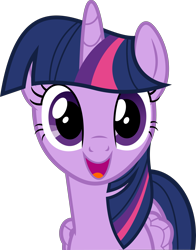 Size: 3969x5067 | Tagged: safe, artist:anonshy, artist:aureai, imported from derpibooru, twilight sparkle, alicorn, pony, gauntlet of fire, .svg available, cute, eye shimmer, female, happy, looking at you, mare, open mouth, simple background, smiling, solo, transparent background, twiabetes, twilight sparkle (alicorn), vector