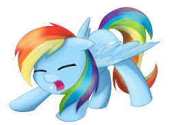 Size: 921x670 | Tagged: safe, artist:dusthiel, imported from derpibooru, rainbow dash, cute, dashabetes, female, sleepy, solo, stretching, yawn