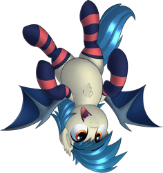 Size: 1528x1616 | Tagged: safe, artist:january3rd, imported from derpibooru, oc, oc only, oc:moonshot, bat pony, pony, clothes, simple background, socks, solo, striped socks, transparent background