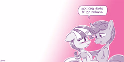 Size: 4000x2000 | Tagged: source needed, useless source url, safe, artist:dilarus, deleted from derpibooru, imported from derpibooru, night light, twilight velvet, unicorn, meet-the-pones, blushing, crying, cute, dialogue, female, floppy ears, happy, male, mare, married couple, nightvelvet, shipping, stallion, straight, tears of joy, teary eyes, text