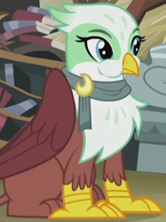 Size: 384x513 | Tagged: safe, imported from derpibooru, screencap, greta, griffon, the lost treasure of griffonstone, aweeg*, cropped, cute, female, gretadorable, puffy cheeks, solo