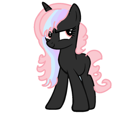 Size: 704x754 | Tagged: safe, artist:broken tiia, imported from derpibooru, oc, oc only, oc:bubblegum twinkles, pony, unicorn, base used, femboy, male, pink hair, simple background, solo, trap, white background