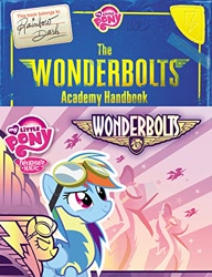 Size: 384x500 | Tagged: safe, imported from derpibooru, rainbow dash, the wonderbolts academy handbook, book, cover, wonderbolts, wonderbolts uniform