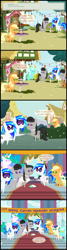 Size: 1047x3909 | Tagged: safe, artist:bronybyexception, imported from derpibooru, applejack, bon bon, dj pon-3, lyra heartstrings, octavia melody, princess celestia, sweetie drops, vinyl scratch, alicorn, earth pony, pony, unicorn, ask honest applejack, bait and switch, best friends, clothes, dress, earring, flower, harp, implied scrapetavia, implied scratchtavia, implied shipping, judaism, just friends, musical instrument, octavius, piercing, pointy ponies, record scrape, rule 63, wedding, wedding dress