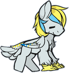 Size: 555x588 | Tagged: safe, artist:splashfree, imported from derpibooru, oc, oc only, oc:cirrus sky, hippogriff, sleepy, talons