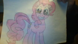 Size: 1024x576 | Tagged: safe, imported from derpibooru, pinkie pie, female, solo, traditional art