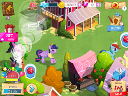 Size: 2048x1536 | Tagged: safe, imported from derpibooru, fluttershy, rainbow dash, twilight sparkle, alicorn, pony, bedroom eyes, clothes, dress, female, gameloft, mare, twilight sparkle (alicorn), vip