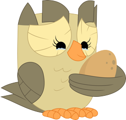 Size: 3595x3429 | Tagged: safe, artist:porygon2z, imported from derpibooru, owlowiscious, bird, owl, crying, egg, male, simple background, solo, transparent background, vector