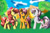 Size: 4950x3240 | Tagged: safe, artist:fairysearch, imported from derpibooru, apple bloom, scootaloo, sweetie belle, earth pony, pegasus, pony, unicorn, backwards cutie mark, bow, cutie mark, cutie mark crusaders, female, grass, grass field, hair bow, mare, older, spread wings, the cmc's cutie marks, tree, wings