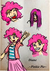 Size: 1240x1754 | Tagged: safe, artist:my-little-puellamagi, imported from derpibooru, pinkie pie, human, female, humanized, pinkamena diane pie, solo