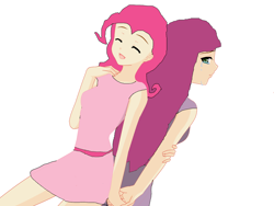 Size: 1600x1200 | Tagged: safe, artist:aaronmon97, artist:aqua999, imported from derpibooru, pinkie pie, human, clothes, dress, humanized, pinkamena diane pie, self paradox