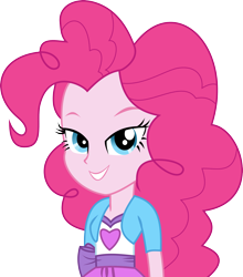 Size: 3000x3410 | Tagged: safe, artist:nero-narmeril, imported from derpibooru, pinkie pie, equestria girls, bedroom eyes, clothes, female, looking at you, simple background, skirt, solo, transparent background, vector