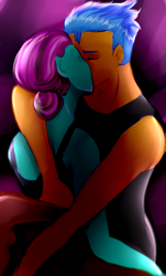 Size: 800x1323 | Tagged: safe, artist:anonymous, imported from derpibooru, flash sentry, principal abacus cinch, equestria girls, cinchsentry, cougar, crack shipping, kissing, romance, shipping, stupid sexy cinch