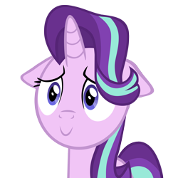 Size: 3000x3000 | Tagged: safe, artist:sol-r, imported from derpibooru, starlight glimmer, pony, unicorn, the crystalling, :>, cute, female, floppy ears, glimmerbetes, inverted mouth, mare, simple background, smiling, solo, transparent background