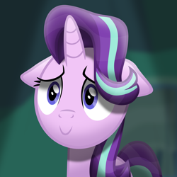 Size: 3000x3000 | Tagged: safe, artist:sol-r, imported from derpibooru, starlight glimmer, pony, unicorn, the crystalling, :>, cute, female, floppy ears, glimmerbetes, inverted mouth, mare, smiling, solo