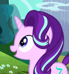 Size: 619x663 | Tagged: safe, edit, edited screencap, imported from derpibooru, screencap, starlight glimmer, pony, no second prances, animated, female, invisible stallion, not cum, solo, spit, spit on face, spitting, squishy cheeks