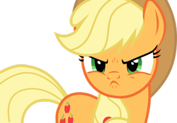Size: 1024x714 | Tagged: safe, artist:mortris, imported from derpibooru, applejack, no second prances, angry, female, simple background, solo, transparent background, vector