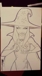 Size: 720x1280 | Tagged: safe, artist:bmxshark, artist:nicole gauss, imported from derpibooru, trixie, human, female, humanized, solo, traditional art