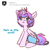 Size: 750x750 | Tagged: safe, artist:cosmalumi, artist:its-gloomy, imported from derpibooru, princess flurry heart, the crystalling, ask, cute, dialogue, diaper, flurrybetes, flurryheart-babbles, looking at you, older, simple background, solo, tumblr, white background