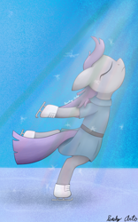 Size: 1000x1600 | Tagged: safe, artist:lpslover482, imported from derpibooru, maud pie, the gift of the maud pie, female, maudjestic, skating, solo
