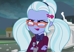 Size: 1024x716 | Tagged: safe, edit, edited screencap, imported from derpibooru, screencap, sugarcoat, equestria girls, friendship games, female, inverted mouth, smiling, solo