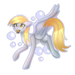 Size: 4000x4000 | Tagged: safe, artist:kurochhi, imported from derpibooru, derpy hooves, pegasus, pony, absurd resolution, female, food, mare, mouth hold, muffin, solo