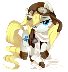 Size: 1047x1107 | Tagged: safe, artist:pepooni, imported from derpibooru, oc, oc only, oc:lora ipsa, aviator goggles, aviator hat, goggles, hat, solo, steampunk