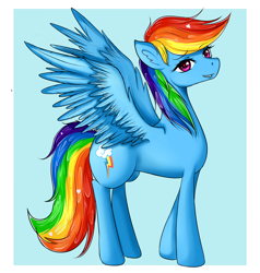 Size: 2000x2103 | Tagged: safe, artist:fluffymaiden, imported from derpibooru, rainbow dash, female, solo, spread wings
