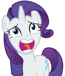 Size: 4001x4656 | Tagged: safe, artist:cloudy glow, artist:cloudyglow, imported from derpibooru, rarity, the gift of the maud pie, .ai available, absurd resolution, faic, female, open mouth, psssdwr, simple background, solo, transparent background, vector
