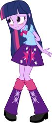 Size: 1729x4037 | Tagged: safe, artist:famousmari5, imported from derpibooru, twilight sparkle, equestria girls, absurd resolution, adorkable, blushing, clothes, cute, dork, female, lip bite, pigeon toed, pleated skirt, shoes, simple background, skirt, socks, solo, transparent background, twiabetes, twilight sparkle (alicorn), vector