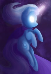 Size: 744x1074 | Tagged: safe, artist:chanceyb, imported from derpibooru, trixie, pony, unicorn, female, glowing eyes, magic, mare, solo