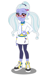 Size: 1500x2400 | Tagged: safe, artist:razethebeast, imported from derpibooru, sugarcoat, equestria girls, friendship games, alternate clothes, alternate costumes, clothes, cute, female, glasses, looking at you, request, shoes, simple background, skirt, smiling, sneakers, solo, transparent background, vector