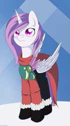 Size: 751x1337 | Tagged: safe, artist:dusthiel, imported from derpibooru, oc, oc only, alicorn, pony, clothes, solo