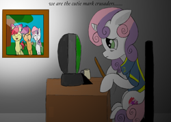 Size: 2100x1500 | Tagged: safe, artist:skyflys, imported from derpibooru, apple bloom, scootaloo, sweetie belle, fallout equestria, cutie mark, cutie mark crusaders, feels, sad, the cmc's cutie marks