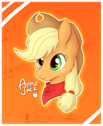 Size: 735x900 | Tagged: safe, artist:falldust, imported from derpibooru, applejack, female, neckerchief, solo