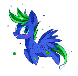 Size: 986x963 | Tagged: safe, artist:ipun, imported from derpibooru, oc, oc only, oc:circuit breaker, pegasus, pony, blushing, male, simple background, smiling, solo, stallion, starry eyes, transparent background, wingding eyes