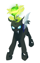 Size: 1321x2054 | Tagged: safe, artist:mylittlesheepy, imported from derpibooru, oc, oc only, oc:leech, changeling, magic, male, solo