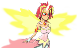 Size: 4697x2963 | Tagged: safe, artist:leirbag-an, imported from derpibooru, sunset shimmer, equestria girls, friendship games, daydream shimmer, female, human coloration, magic, simple background, solo, transparent background