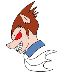 Size: 613x750 | Tagged: safe, artist:combatkaiser, imported from derpibooru, vampire, capcom, darkstalkers, demitri maximoff, grin, ponified, sharp teeth, simple background, transparent background