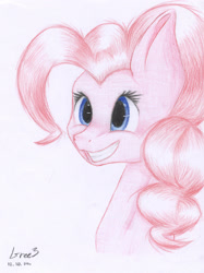 Size: 2354x3151 | Tagged: safe, artist:gree3, imported from derpibooru, pinkie pie, bust, female, portrait, solo, traditional art