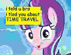 Size: 420x326 | Tagged: safe, imported from derpibooru, starlight glimmer, the cutie re-mark, 8^y, comic sans, glowing horn, homestuck, it keeps happening, levitation, magic, needs more jpeg, quality, self-levitation, starlight says bravo, sweet bro and hella jeff, telekinesis