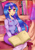 Size: 700x1000 | Tagged: safe, artist:psycho-mea, imported from derpibooru, twilight sparkle, human, book, bookshelf, clothes, female, humanized, pantyhose, shirt, skirt, solo, vest